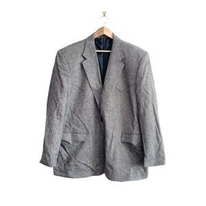 Circle S Western Boise Coat Blazer Black Herringbone Silk Sport Coat Men’s 50R